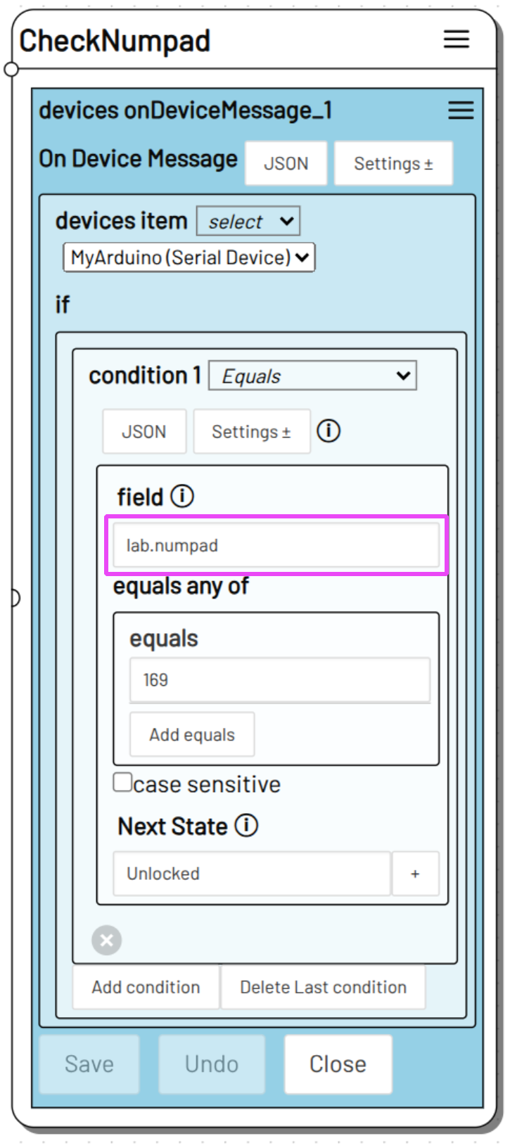 Screenshot On Device Message action with field option