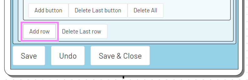 Screenshot: Buttons in mehreren Reihen anordnen