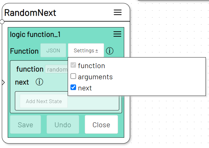 Use next in function action