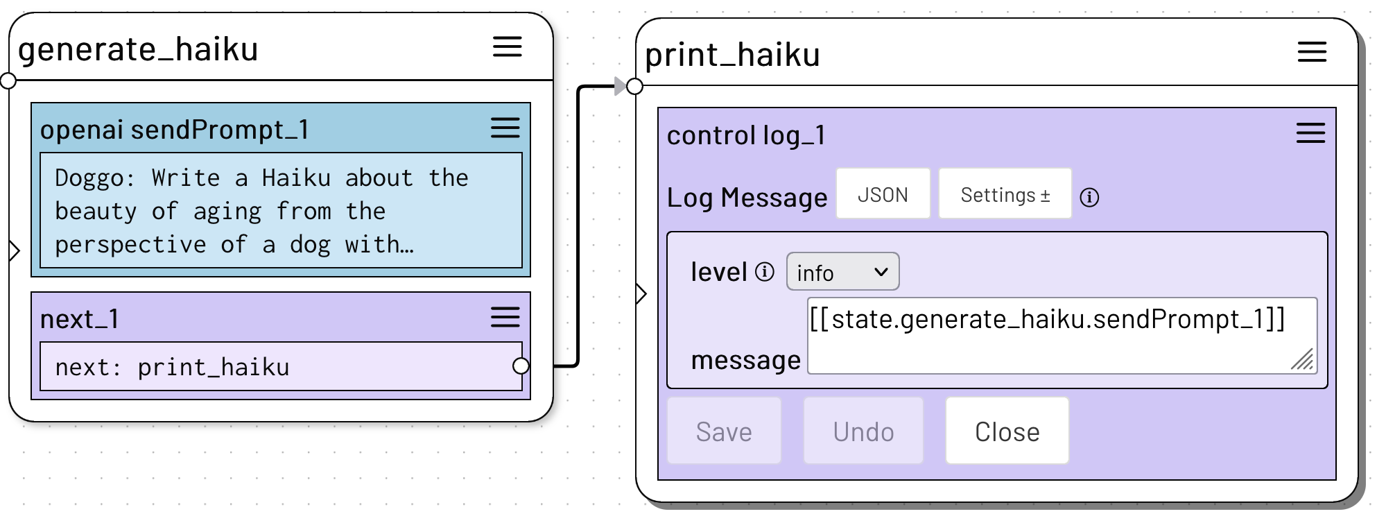 OpenAI send prompt example