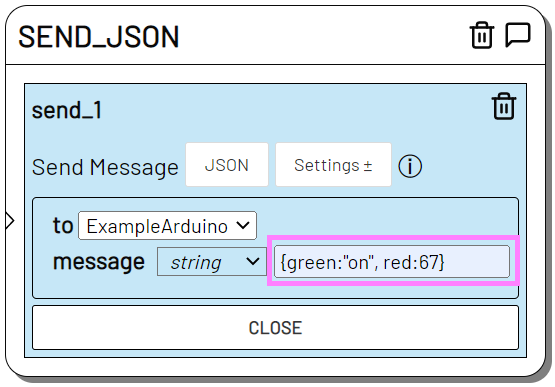 send json messages